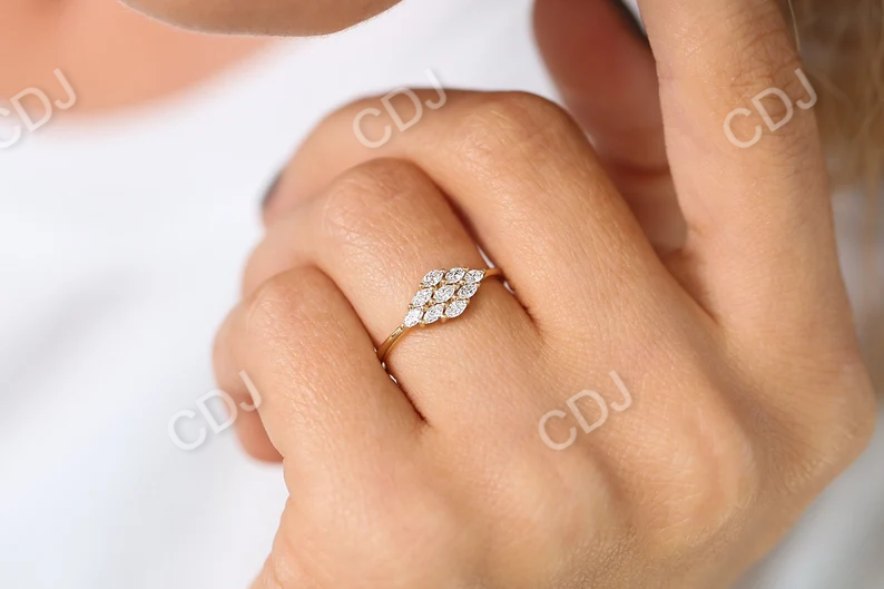 0.35CTW Marquise Lab Grown Diamond Cluster Ring  customdiamjewel   