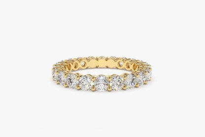 2.25CTW Round Cut Natural Diamond Solid Gold Wedding Band  customdiamjewel 10 KT Solid Gold Yellow Gold VVS-EF