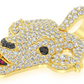 Goat Head Diamond Iced Out Gold Pendant customdiamjewel