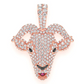 Goat Head Diamond Iced Out Gold Pendant customdiamjewel