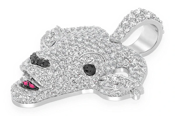 Goat Head Diamond Iced Out Gold Pendant customdiamjewel