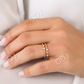 14K Gold Double Stacked Micro Pave Wedding Ring  customdiamjewel   