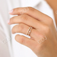 14K Gold Double Stacked Micro Pave Wedding Ring  customdiamjewel   