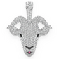 Goat Head Diamond Iced Out Gold Pendant customdiamjewel