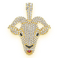 Goat Head Diamond Iced Out Gold Pendant customdiamjewel