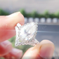 Unique Pear Cut Moissanite Engagement Ring, V shape Wedding Band  customdiamjewel   