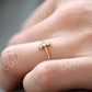 14k Gold Baguette and Round Cut Diamond Wedding Ring  customdiamjewel   