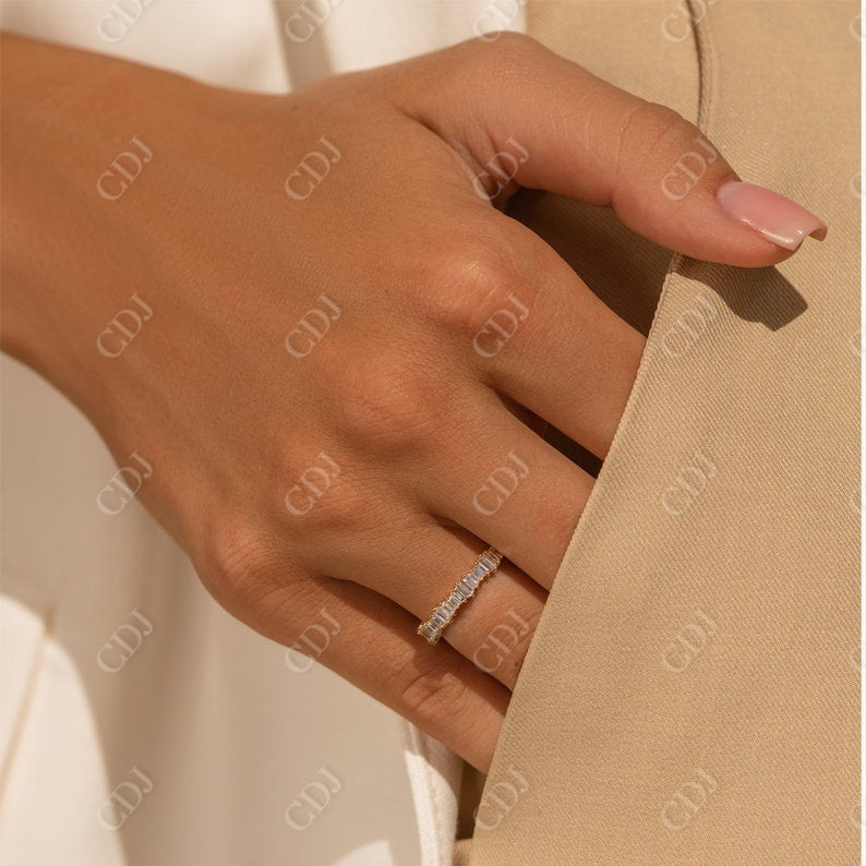 0.79CTW Lab Grown Baguette Diamond Stackable Band  customdiamjewel   