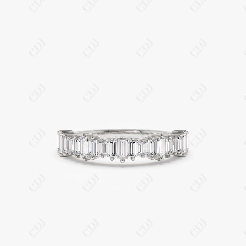 0.79CTW Lab Grown Baguette Diamond Stackable Band  customdiamjewel 10KT White Gold VVS-EF