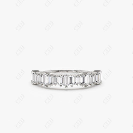 0.79CTW Lab Grown Baguette Diamond Stackable Band  customdiamjewel 10KT White Gold VVS-EF