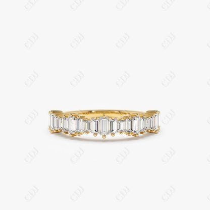 0.79CTW Lab Grown Baguette Diamond Stackable Band  customdiamjewel 10KT Yellow Gold VVS-EF