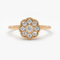Minimalist Diamond Floral Style Natural Diamond Wedding Ring  customdiamjewel 10 KT Solid Gold Rose Gold VVS-EF