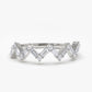 0.38CTW Round And Baguette Cut Natural Diamond Zig Zag Shape Wedding Band  customdiamjewel 10 KT Solid Gold White Gold VVS-EF