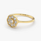 Minimalist Diamond Floral Style Natural Diamond Wedding Ring  customdiamjewel   