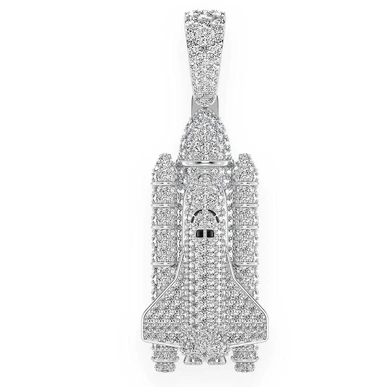 3.00CTW Spaceship Diamond Gold Pendant customdiamjewel
