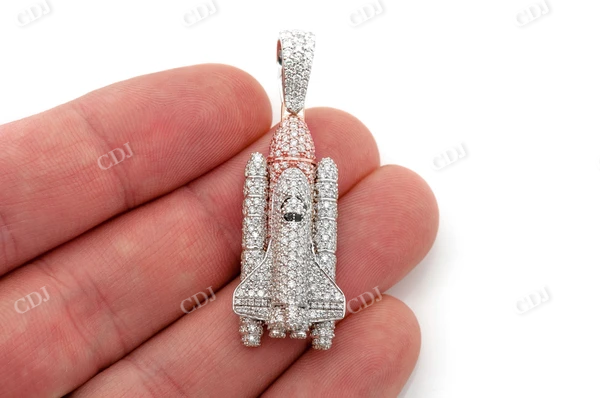 3.00CTW Spaceship Diamond Gold Pendant customdiamjewel