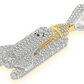 3.00CTW Spaceship Diamond Gold Pendant customdiamjewel