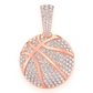 2.00CTW Round Diamond Basketball Gold Pendant customdiamjewel