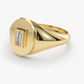 Bezel Set Baguette Rose Gold Wedding Ring  customdiamjewel   