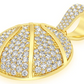 2.00CTW Round Diamond Basketball Gold Pendant customdiamjewel