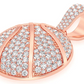 2.00CTW Round Diamond Basketball Gold Pendant customdiamjewel