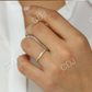 14k Solid Gold Cross Over Diamond Stackable Wedding Ring  customdiamjewel   
