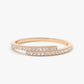 0.18CTW Cross Over Lab Grown Diamond Stackable Band  customdiamjewel Sterling Silver Rose Gold VVS-EF