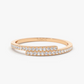 14k Solid Gold Cross Over Diamond Stackable Wedding Ring  customdiamjewel 10 KT Solid Gold Rose Gold VVS-EF