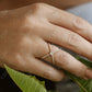 0.34CTW Round And Baguette Cut Natural Diamond Cress Cross Ring  customdiamjewel   