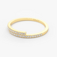 14k Solid Gold Cross Over Diamond Stackable Wedding Ring  customdiamjewel   