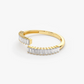14k Gold Baguette Diamond Cross Over Wedding Ring  customdiamjewel   