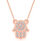 0.15CTW Mini Diamond Hamsa Pendant  customdiamjewel   