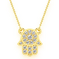 0.15CTW Mini Diamond Hamsa Pendant  customdiamjewel   