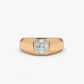 Asscher Cut Illusion Setting Diamond Wedding Ring  customdiamjewel 10 KT Solid Gold Rose Gold VVS-EF