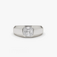 Asscher Cut Illusion Setting Diamond Wedding Ring  customdiamjewel 10 KT Solid Gold White Gold VVS-EF
