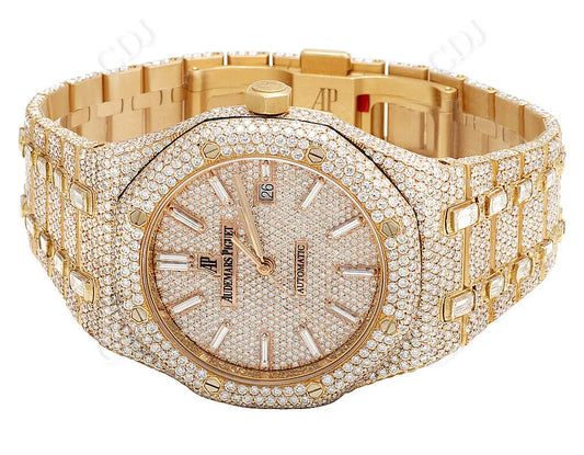 AP Royal Oak 41MM Swiss ETA Movement Diamond Watch customdiamjewel