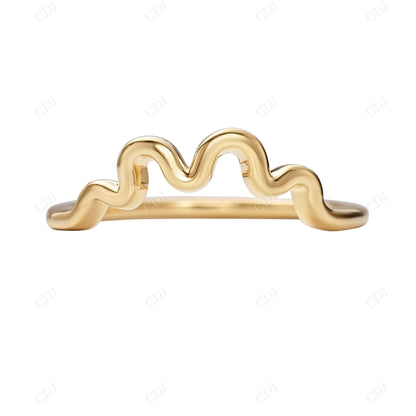 Wave Plain 14K Solid Gold Wedding Band  customdiamjewel 10KT Yellow Gold 