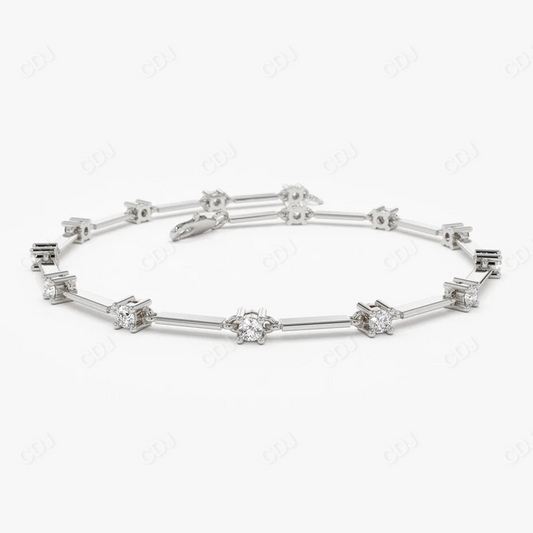 14k Solid Gold Lab Grown Diamond Infinity Bracelet  customdiamjewel   