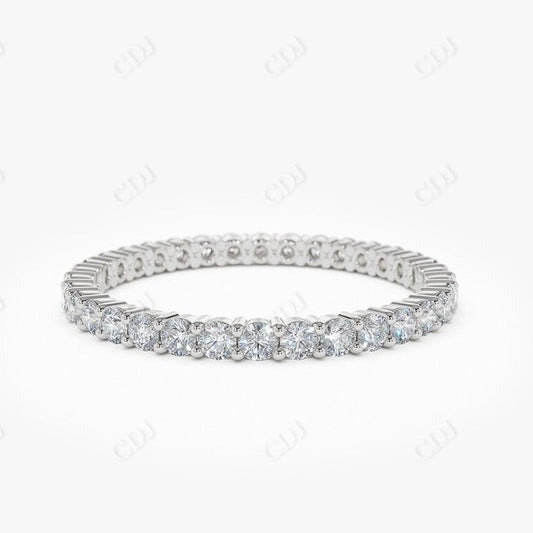 0.95CTW Classic Women's Full Eternity Lab Grown Diamond Wedding Band  customdiamjewel 10KT White Gold VVS-EF