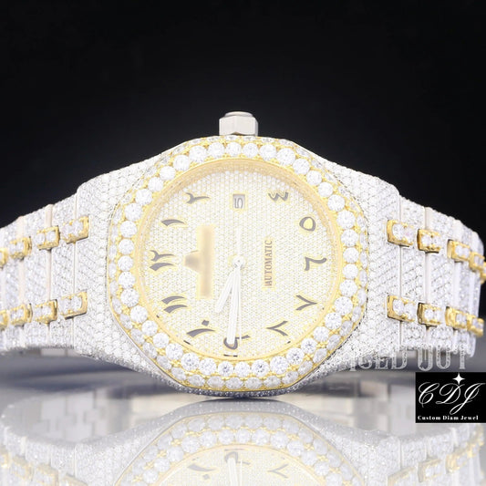 Hip Hop Custom Moissanite Bust Down Luxury Watch customdiamjewel