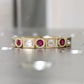0.72CTW Ruby Round and Baguette Lab Grown Diamond Ring  customdiamjewel   