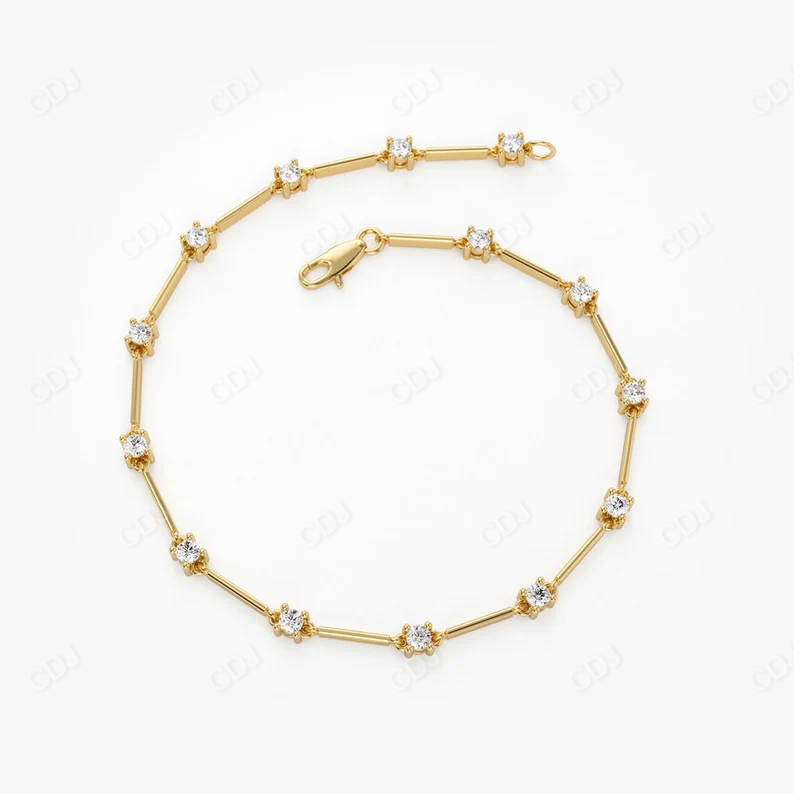 Moissanite Round Diamond Tennis Bracelet  customdiamjewel   