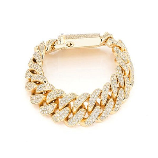 Iced out Miami Cuban Link Diamond Bracelet  customdiamjewel   