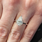 2.5CT Pear Cut Moissanite Solitaire Engagement Ring