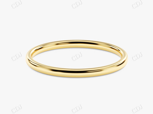 14k Gold Dome Wedding Band  customdiamjewel 10KT Yellow Gold VVS-EF