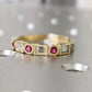 0.72CTW Ruby Round and Baguette Lab Grown Diamond Ring  customdiamjewel   
