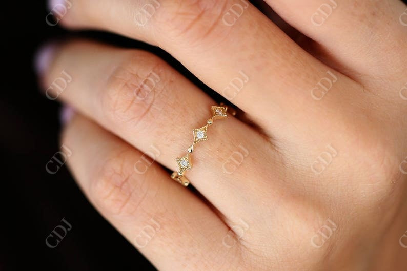 0.17CTW Round Cut Natural Diamond Micro Pave Antique Band  customdiamjewel   