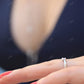 Three Stone Moissanite Ring Solid Gold Wedding Band