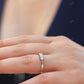 Three Stone Moissanite Ring Solid Gold Wedding Band