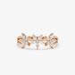 14k Gold Marquise Diamond Multi-Flower Wedding Ring  customdiamjewel 10 KT Solid Gold Rose Gold VVS-EF